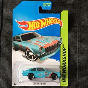 2014 Hot wheels ‘Custom V-8 Vega’Teal blue’